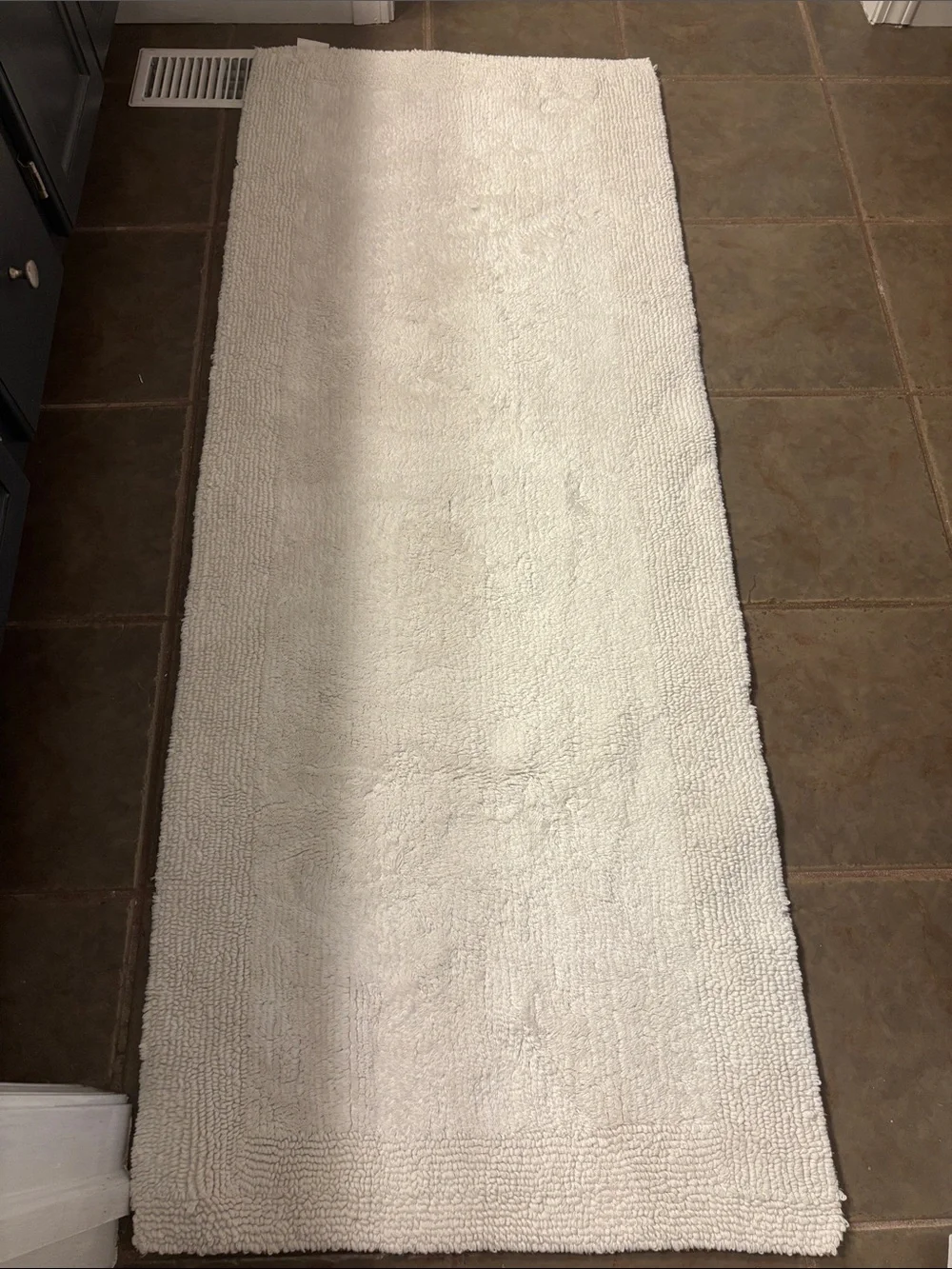 Haven Plush White Loop Bath Mat